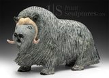 13" SIGNATURE Muskox by Lucassie Ikkidluak *Augustus*