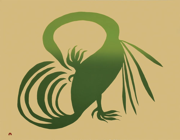 2024 PRINT by OOLOOSIE SAILA  *Preening Loon 9* (Tuulik Sululiriju)