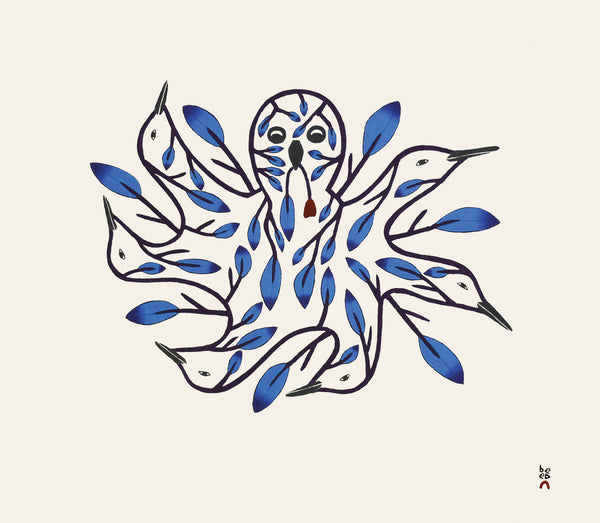 2025 PRINT Dorset Collection by QAVAVAU MANUMIE *Camouflaged Birds*