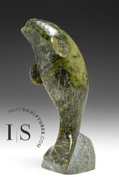 5" Dancing Beluga Whale by Pits Qimirpik *Neptune* EXHIBITION PIECE AUG 14