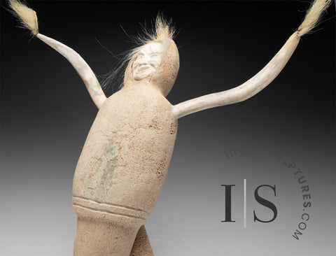 23" Overjoyed Inuk by Billy Merkosak *On Cloud Nine*