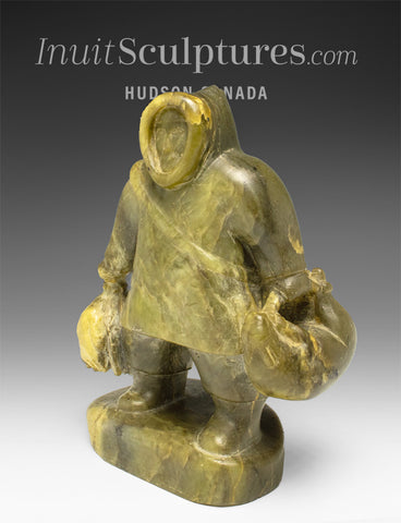 VINTAGE 7" Eskimo Hunter by Simeonie Aqpiq *A Good Day*