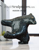 10” SIGNATURE Arched Back Dancing Bear by Nuna Parr *Black Opal* WITHIN REACH$$