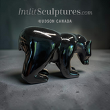 12” Walking Bear by Ottokie Samayualie *Black Opal*