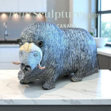 13" SIGNATURE Muskox by Lucassie Ikkidluak *Augustus*