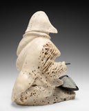 VINTAGE 9" Inuk Cooking with Qulliq by Jake Kudluk *Let There be Light*