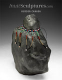 VINTAGE 10" Inuk Woman with Bead Necklace by Mary Tutsiutok *Gloria*