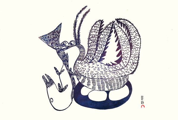 2018 Spring Release by PITSEOLAK ASHOONA *Bird on Eggs 1966*