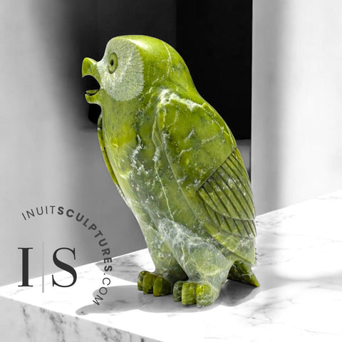 10" SIGNATURE Owl by the Late Pits Qimirpik *Soccer*