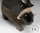 CURATOR'S CHOICE VINTAGE 9" Muskox by Seepee Ipeeli *Chocolate Dream*