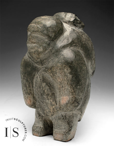 VINTAGE 13" Mother and Child by Barnabus Arnasungaaq  *Backpack*