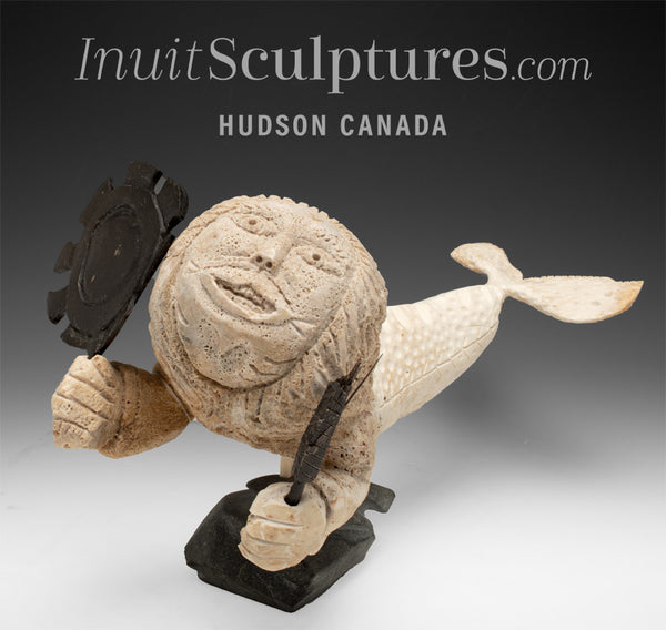 VINTAGE 11" Sedna Drum Dancer by Daniel Shimout *Riding the Wave*