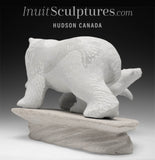 RESERVED** 9” Mother Bear & Cub by Esau Kripanik *Musical Chairs*