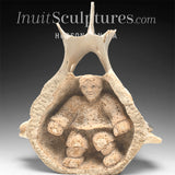 14" Bowhead Whalebone Collage by Jamesie Alivaktuk *Sheltered*