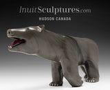 13" Walking Bear with Red Tongue by Jimmy Iqaluq *Smooth Talker*