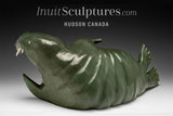 14" SIGNATURE Walrus by  Jimmy Iqaluq