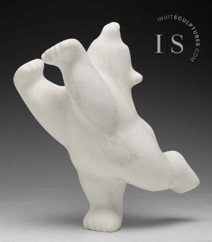 10" Limited Edition Dancing Bear by Johnny Manning (Italian Marble) *Pearl*