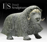 17" SIGNATURE Muskox by Lucassie Ikkidluak *The Buck Stops Here*