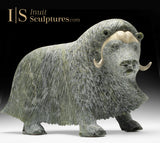 17" SIGNATURE Muskox by Lucassie Ikkidluak *The Buck Stops Here*