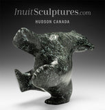 10” SIGNATURE Arched Back Dancing Bear by Nuna Parr *Black Opal* WITHIN REACH$$