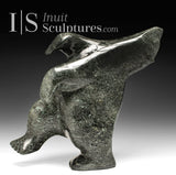 16" SIGNATURE Dancing Bear by Elite Carver Nuna Parr *Look Way Up*