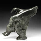 16" SIGNATURE Dancing Bear by Elite Carver Nuna Parr *Look Way Up*