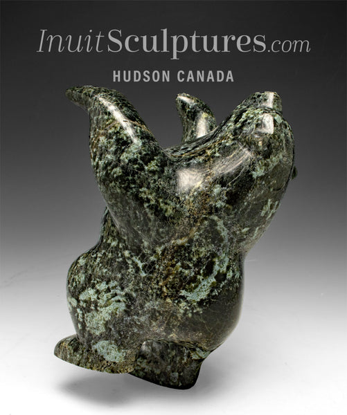 8" Dancing Bear by Qavavau Ashoona *Bridge to Brooklyn*￼