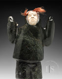 11" Eskimo Hockey Player by the Late Samonie Toonoo *He Shoots... He Doesn't Score!*