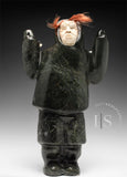 11" Eskimo Hockey Player by the Late Samonie Toonoo *He Shoots... He Doesn't Score!*