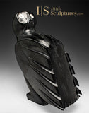 14" SIGNATURE Owl by Sam Qiatsuk *Just Look Over Your Shoulder Baby*