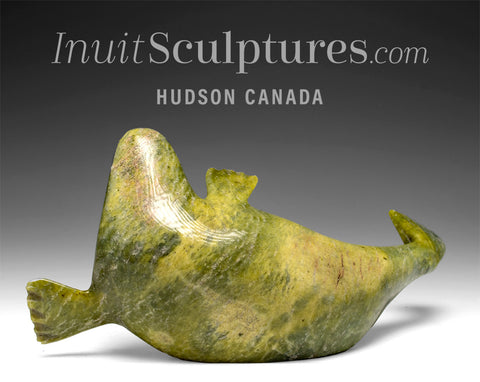 7" Basking Seal by the late Suati Qimirpik *Slippery*