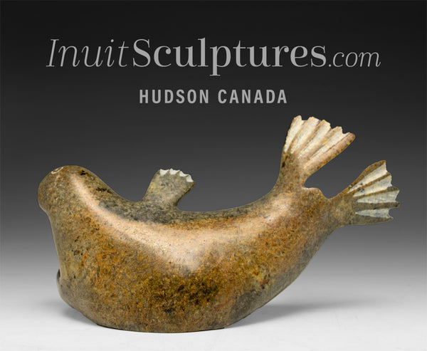 5" Basking Seal by the late Suati Qimirpik *Caramel Kiss*