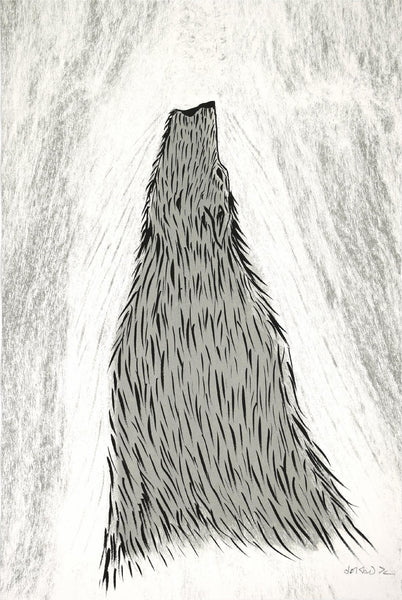 LAST COPY - 2023 Special Christmas Print by QUVIANAQTUK PUDLAT *Wolf In The Mist 2023*