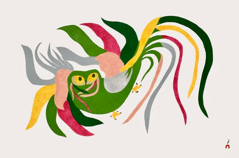 2022 LAST PRINT by OOLOOSIE SAILA *STREAMING OWL*