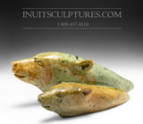 12" Mother and Cub Swimming Bears by Bill Nasogaluak