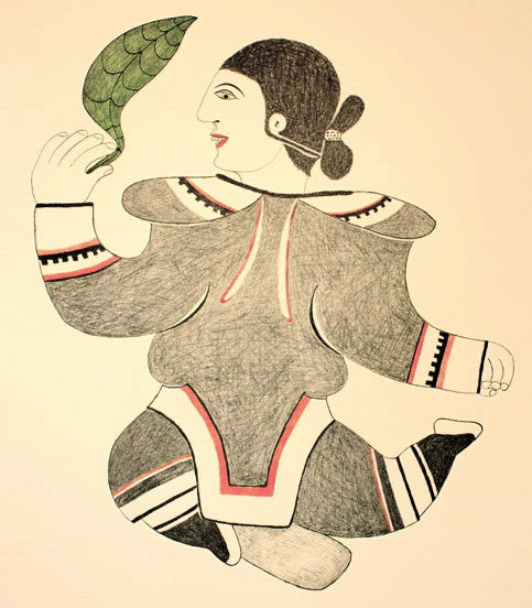 1985 DANCER WITH LEAF by Pitaloosie Saila