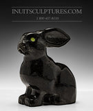 7" Striking Black Marble Arctic Hare by Johnnee Lee Judea