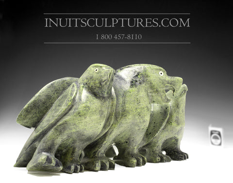 15"  Eagle Family by Kakee Ningeosiak *The Eagles Have Landed*