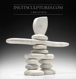 20" Inukshuk by Paul Bruneau *A Vision in White #2*