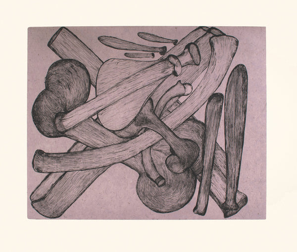 2021 PRINT Dorset Collection by SHUVINAI ASHOONA *Purple Bones*