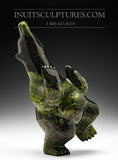 11" Dancing Green Bear by Samonie Shaa