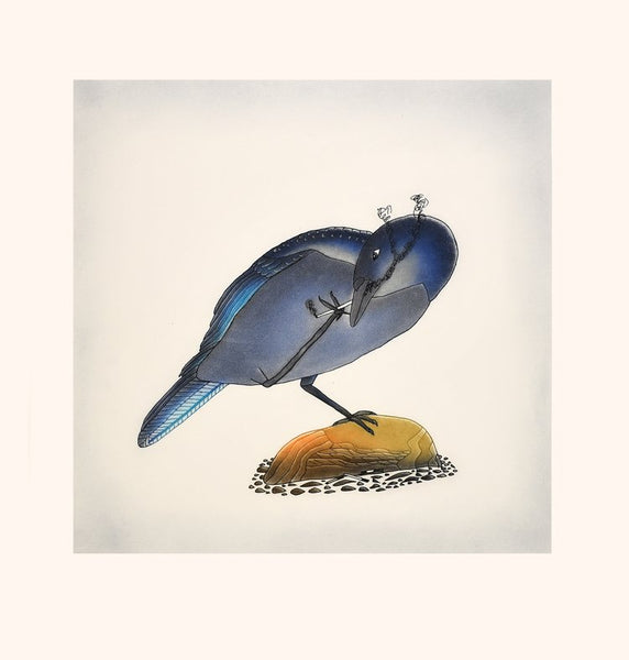 2022 PRINT Dorset Collection by QAVAVAU MANUMIE *SMOKING RAVEN*