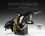 10" Mother and Calf Orca (Killer) Whales by Master Derrald Taylor