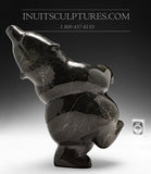 11" Dark Dancing Bear by Markoosie Papigatok