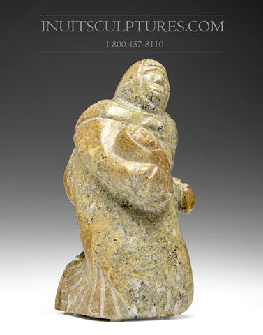 9" Mother & Child by Pits Qimirpik *Out Doing Errands*