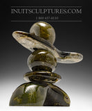 9" Dark Inukshuk by Paul Bruneau