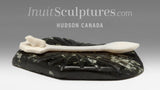 4" Tiny Seal on an Ivory Spoon by Lucassie Nakoolak "A Friend for Tea"